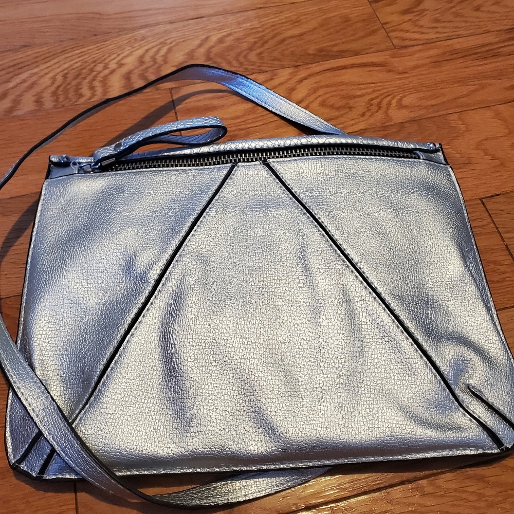Topshop silver crossbody bag